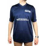 Pánská  Fitness trička NEW ERA v námořnicky modré barvě ve velikosti S s motivem Seattle Seahawks 