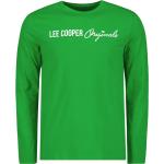Pánská  Trička s dlouhým rukávem Lee Cooper v zelené barvě z bavlny ve velikosti L s dlouhým rukávem  strečová  