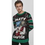 Pánský pulovr // Urban Classics Savior Christmas Sweater black/x-masgreen
