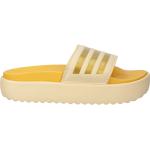 Dámské Pantofle na platformě adidas Adilette v žluté barvě 