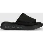 Dámské Designer Pantofle na klínku Calvin Klein Jeans v černé barvě ve velikosti 40 