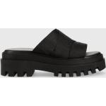 Dámské Designer Pantofle na klínku Calvin Klein Jeans v černé barvě z gumy ve velikosti 41 ve slevě na léto 