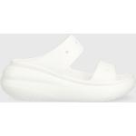 Dámské Pantofle na klínku Crocs Classic v bílé barvě z gumy ve velikosti 42 na léto 
