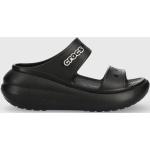Pantofle Crocs Classic Crush Sandal dámské, černá barva, na platformě, 207670, 207670.001-001