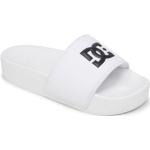 Nová kolekce: Dámské Pantofle na platformě DC Shoes v bílé barvě ve velikosti 40,5 - Black Friday slevy 