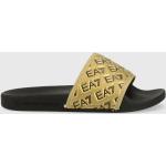 Dámské Pantofle Emporio Armani EA7 ve zlaté barvě z gumy ve velikosti 46 na léto 