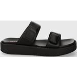 Dámské Pantofle HUGO v černé barvě z gumy ve velikosti 41 na suchý zip 