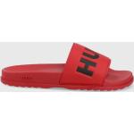 Pánské Pantofle HUGO v červené barvě z gumy ve velikosti 40 ve slevě na léto 