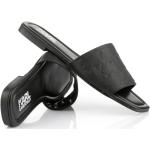 Dámské Pantofle na podpatku Karl Lagerfeld v černé barvě v elegantním stylu z kůže ve velikosti 39 