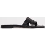 Dámské Pantofle na podpatku Karl Lagerfeld v černé barvě v elegantním stylu z kůže ve velikosti 37 