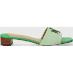 Dámské Designer Kožené pantofle Ralph Lauren Ralph v zelené barvě z kůže ve velikosti 40 