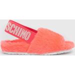 Dámské Designer Pantofle na podpatku Moschino Love Moschino v růžové barvě z gumy ve velikosti 40 