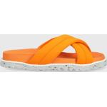 Dámské Pantofle na podpatku v oranžové barvě z látky ve velikosti 41 ve slevě na léto 