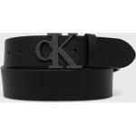 Dámské Designer Kožené pásky Calvin Klein Jeans v černé barvě z polyuretanu délka 100 - Black Friday slevy 
