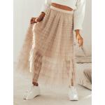 Dámské Tylové sukně DSTREET v béžové barvě v ležérním stylu z polyesteru ve velikosti S ve slevě 