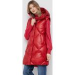 Dámské Bundy s kapucí HETREGO´ v červené barvě z polyamidu ve velikosti 9 XL s kapucí 