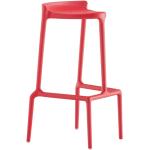 Barové židle Pedrali v červené barvě v minimalistickém stylu z plastu 6 ks v balení 