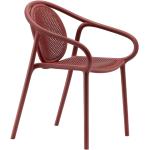 Jídelní židle Pedrali v červené barvě z plastu 8 ks v balení 
