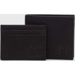 Pánské BIO Kožené peněženky Armani Exchange v černé barvě z polyuretanu ve slevě 