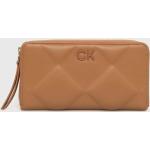 Dámské Designer Luxusní peněženky Calvin Klein v hnědé barvě s blokováním RFID 