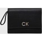 Dámské Designer Luxusní peněženky Calvin Klein v černé barvě z polyuretanu s blokováním RFID 