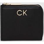 Dámské Designer Luxusní peněženky Calvin Klein v černé barvě z plastu s blokováním RFID ve slevě 