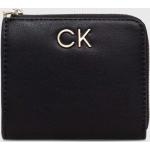 Dámské Designer Luxusní peněženky Calvin Klein v černé barvě z polyuretanu s blokováním RFID ve slevě 