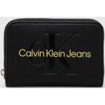 Dámské Designer Luxusní peněženky Calvin Klein Jeans v černé barvě z polyuretanu 