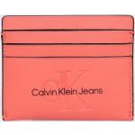 Dámské Designer Peněženky Calvin Klein Jeans v růžové barvě z polyuretanu 