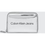 Dámské Designer Luxusní peněženky Calvin Klein Jeans ve stříbrné barvě z polyuretanu 