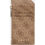 Dámské Luxusní peněženky Guess v béžové barvě z polyesteru ve slevě 