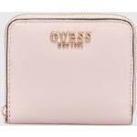 Dámské Luxusní peněženky Guess v růžové barvě z polyesteru ve slevě 