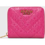 Dámské Luxusní peněženky Guess v růžové barvě z polyesteru ve slevě 