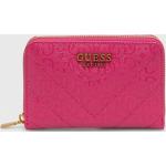 Dámské Luxusní peněženky Guess v růžové barvě z polyesteru 
