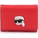 Dámské Luxusní peněženky Karl Lagerfeld v červené barvě z hovězí kůže 