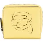 Dámské Luxusní peněženky Karl Lagerfeld v žluté barvě z hladké kůže 