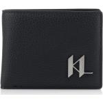 Pánské Luxusní peněženky Karl Lagerfeld v černé barvě v minimalistickém stylu z hovězí kůže 