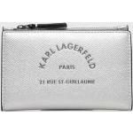 Dámské Luxusní peněženky Karl Lagerfeld ve stříbrné barvě z polyuretanu 