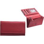 Dámské Kožené peněženky v červené barvě z kůže s blokováním RFID 
