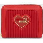Dámské Designer Luxusní peněženky Moschino Love Moschino v červené barvě z polyuretanu 