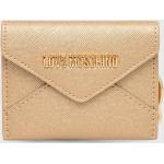Dámské Designer Luxusní peněženky Moschino Love Moschino ve zlaté barvě z polyuretanu 