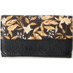 Dámské Kožené peněženky Rip Curl v černé barvě s květinovým vzorem z koženky ve slevě 