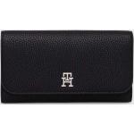 Dámské Luxusní peněženky Tommy Hilfiger v černé barvě z polyuretanu s blokováním RFID ve slevě 