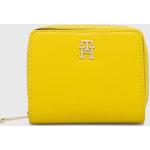 Dámské Luxusní peněženky Tommy Hilfiger v žluté barvě z polyuretanu 