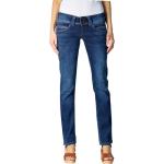 Dámské Straight Fit džíny Pepe Jeans Venus v modré barvě z bavlny šířka 29 délka 34 