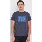 Pánská  Trička Pepe Jeans v modré barvě z bavlny ve velikosti M 
