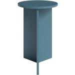 Odkládací stolky Mojo v modré barvě v minimalistickém stylu z laminátu kulaté 