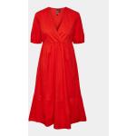 Dámské Letní šaty Pieces v červené barvě ve velikosti M 