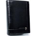 Pánské Kožené peněženky Pierre Cardin v černé barvě v lakovaném stylu z kůže 