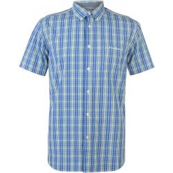 Pierre Cardin Short Sleeve Check Button Shirt velikost XL XL